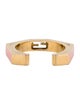 Fendi Enamel Logo Baguette Hexagon Band Ring