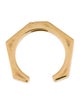 Fendi Enamel Logo Baguette Hexagon Band Ring