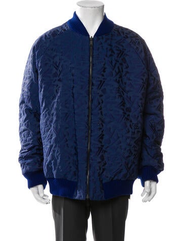 Fendi Outerwear Virgin Wool Graphic Print Windbreaker Us44, It54 | XXL