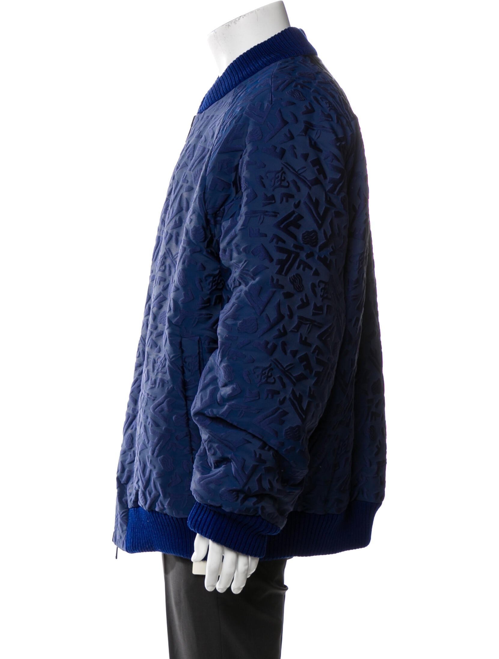 Fendi Virgin Wool Graphic Print Windbreaker w/ Tags