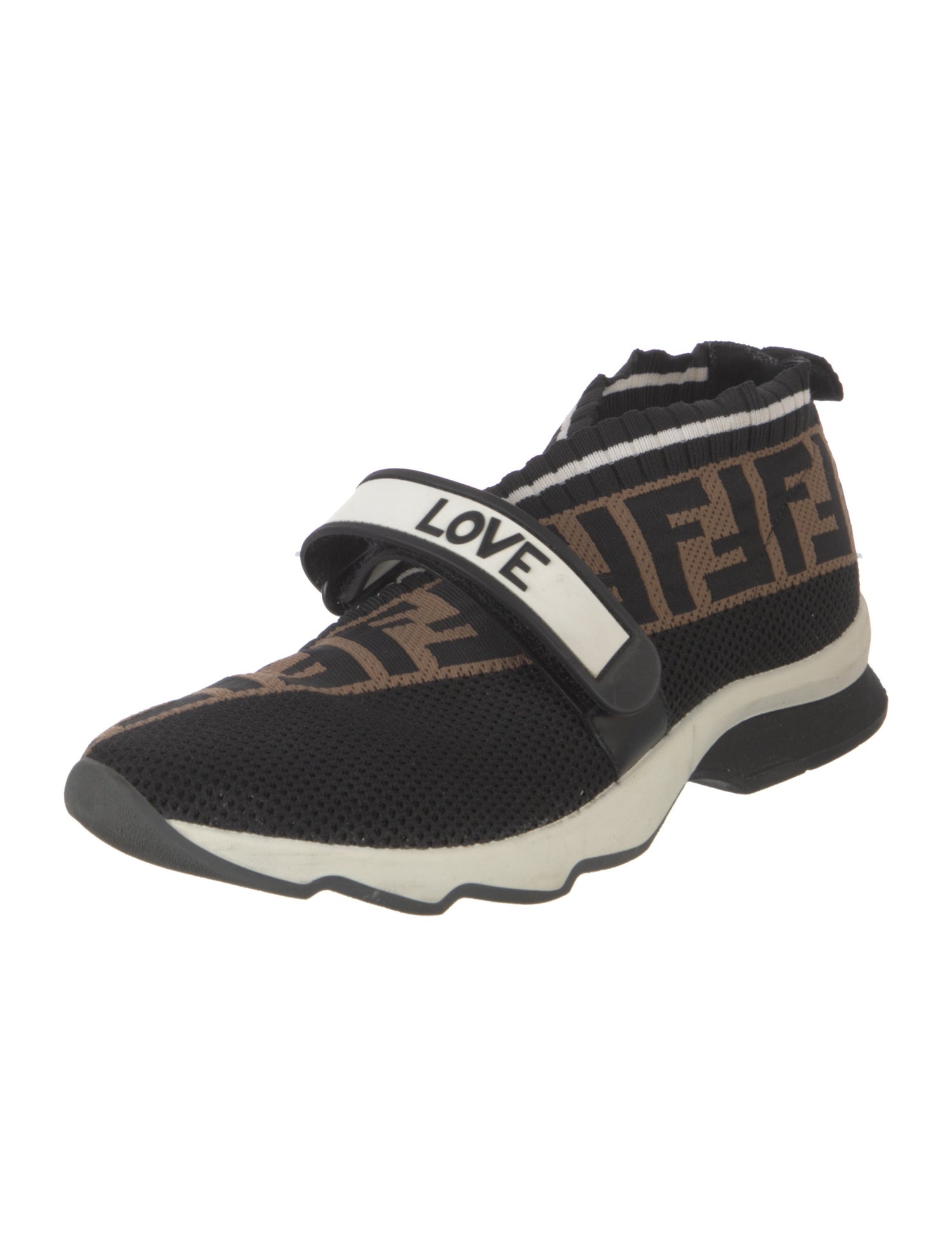 Fendi Zucca FF Logo Printed Sock Sneakers