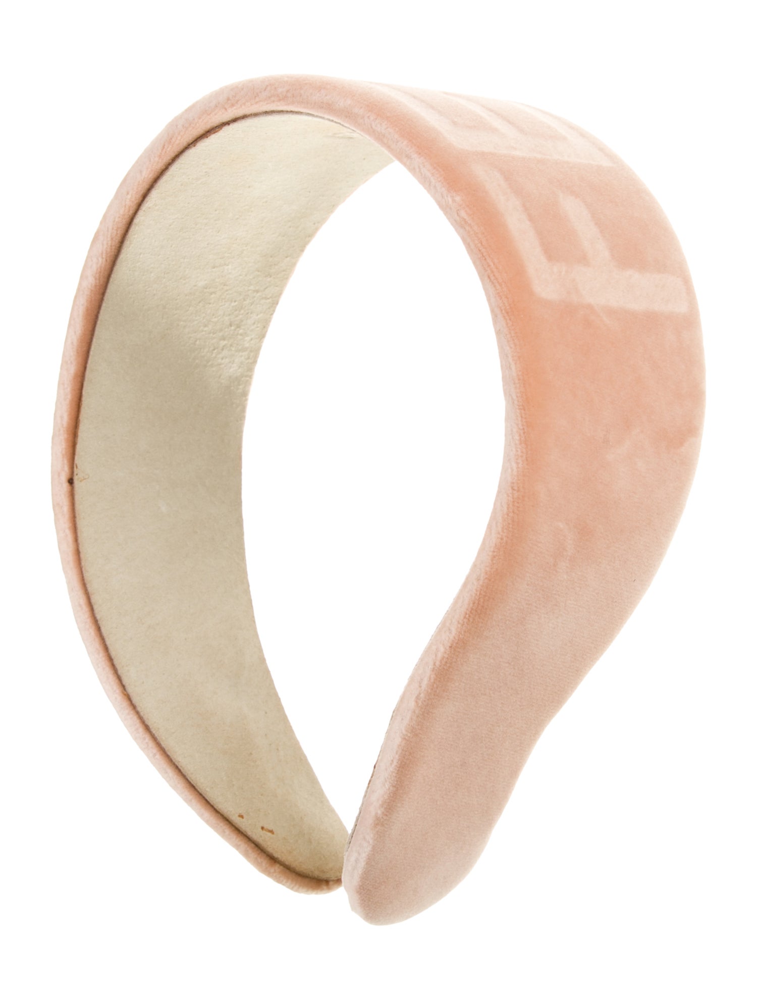 Fendi Logo Velvet Headband - Neutrals Hair Accessories