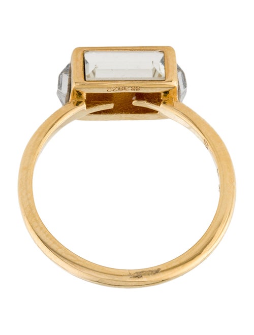 Fendi Crystal Logo Cocktail Ring