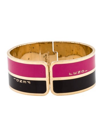 Fendi Cuff Enamel Clamper Bracelet