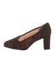 Fendi Zucca FF Logo Embroidered Accent Pumps