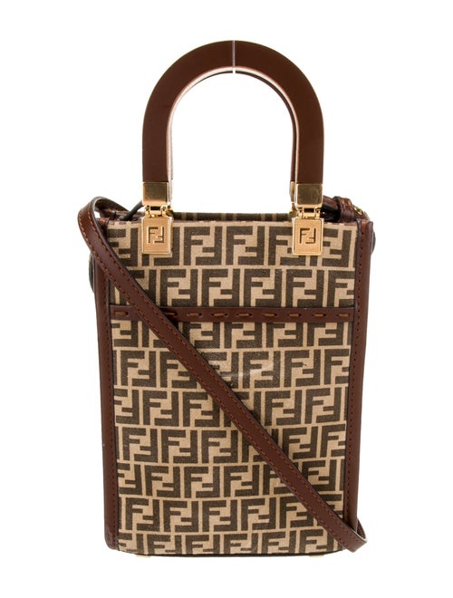 Fendi Zucchino FF Sunshine Shopper Tote Mini 2021