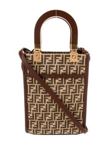 Fendi Totes Zucchino FF Sunshine Shopper Tote Mini 2021