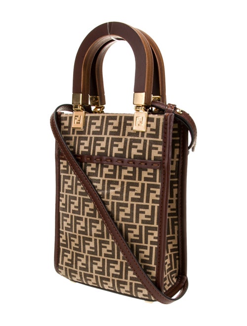 Fendi Zucchino FF Sunshine Shopper Tote Mini 2021