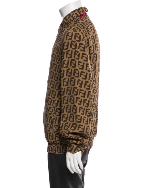 Fendi Zucca FF Logo Silk Trucker Jacket