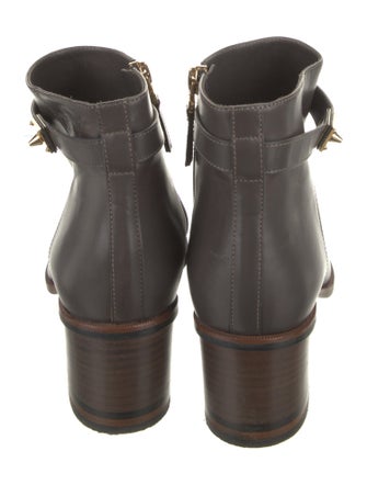 Fendi Leather Studded Accents Boots