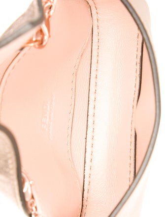 Fendi Leather Double Flap Baguette Nano