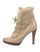 Fendi Leather Lace-Up Boots
