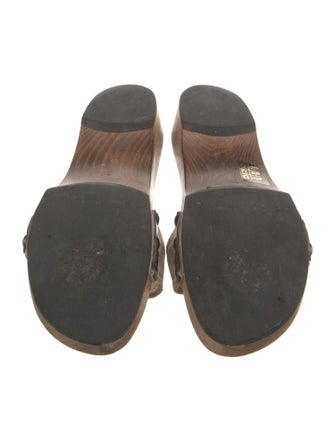 Fendi Canvas Patterned Slides