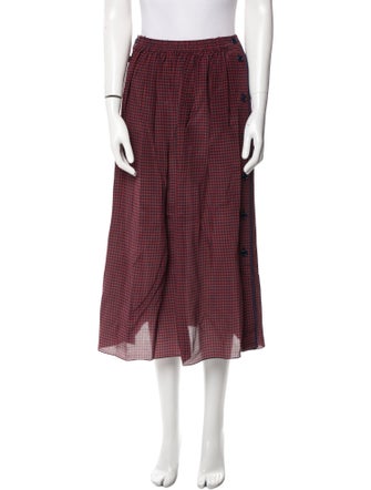 Fendi Silk Midi Length Skirt