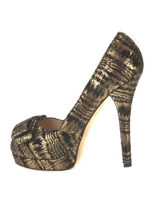 Fendi Suede Printed Pumps