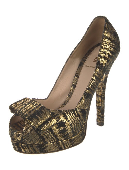 Fendi Suede Printed Pumps