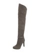 Fendi Suede Leather Trim Embellishment Boots