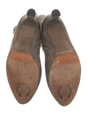 Fendi Suede Leather Trim Embellishment Boots