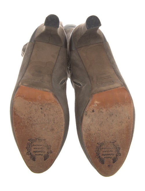 Fendi Suede Leather Trim Embellishment Boots