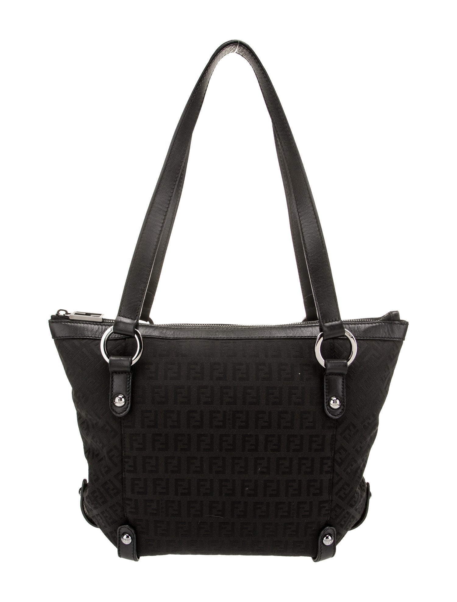 Fendi Zucchino FF Messenger Bag Vintage