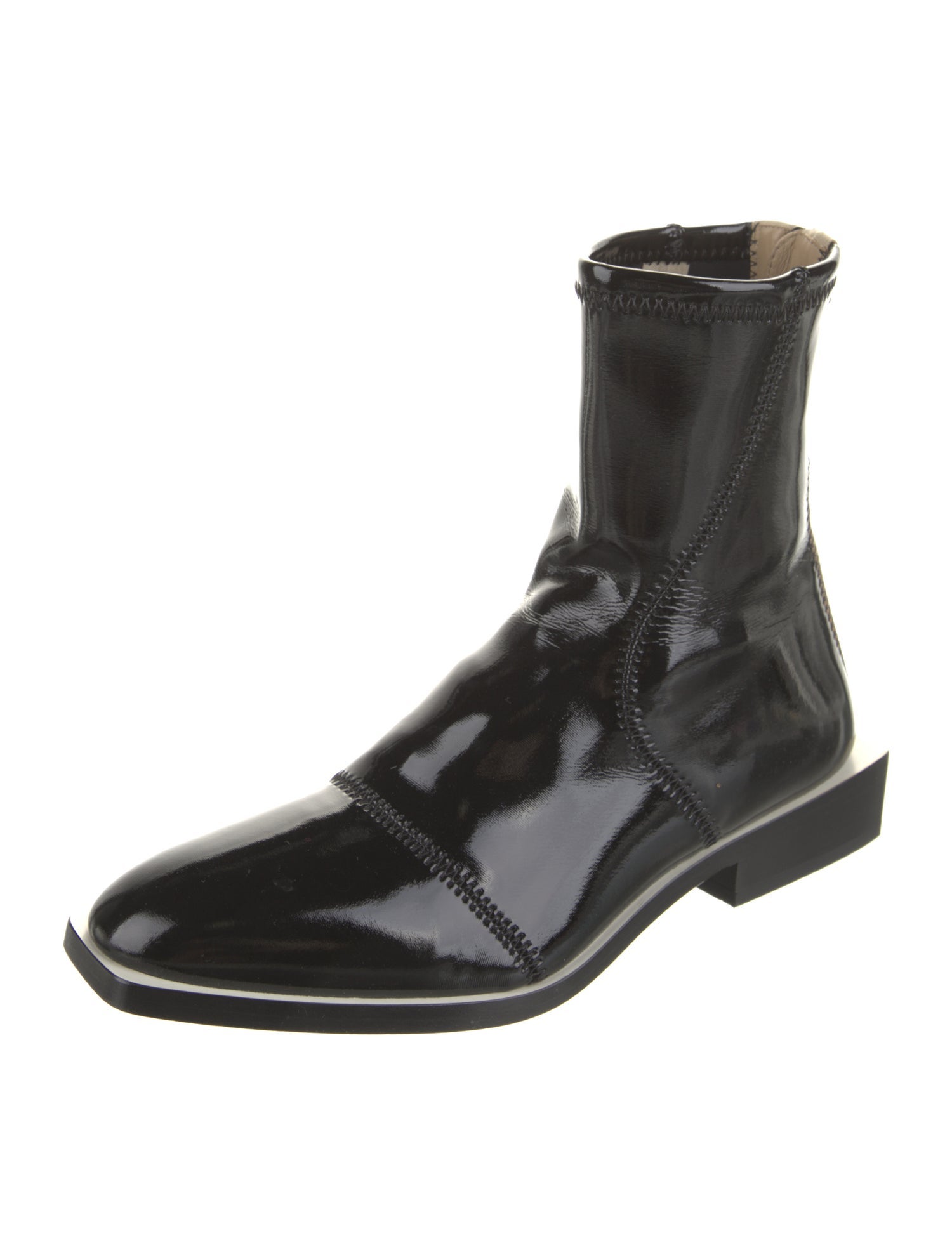 Fendi Patent Leather Chelsea Boots