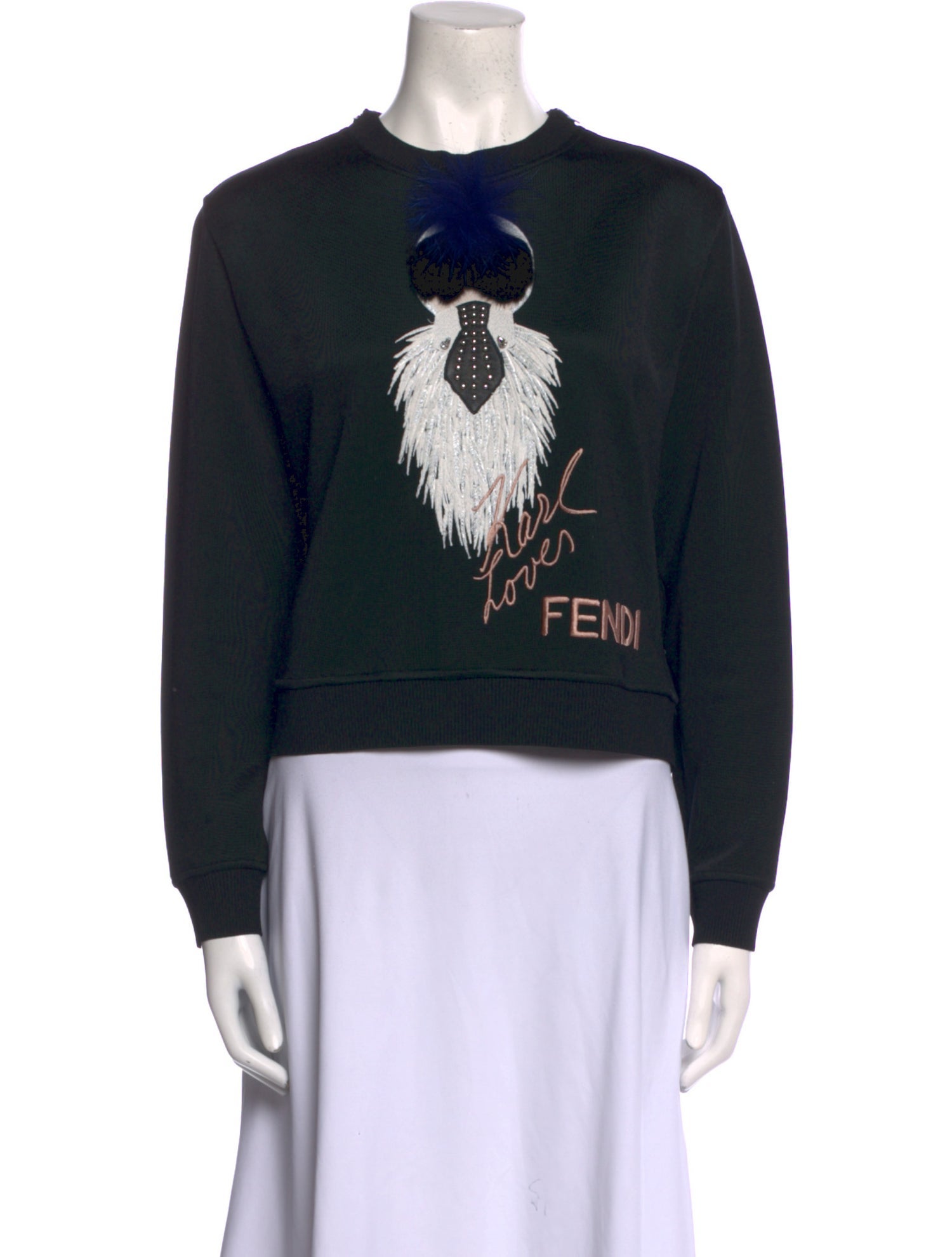 Fendi Graphic Print Crew Neck Sweatshirt