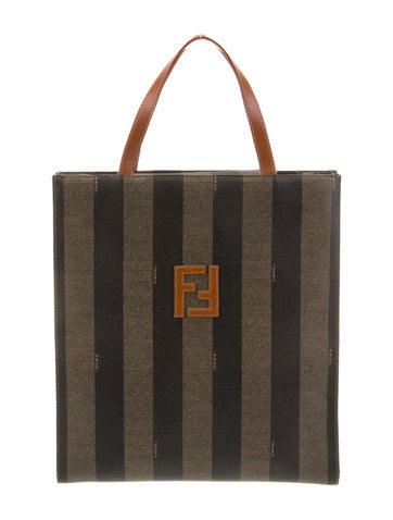 Fendi Totes Pequin Tote Vintage