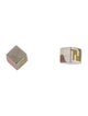 Fendi Enamel Cube Stude Earrings