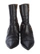 Fendi Zucca FF Logo Leather Sock Boots