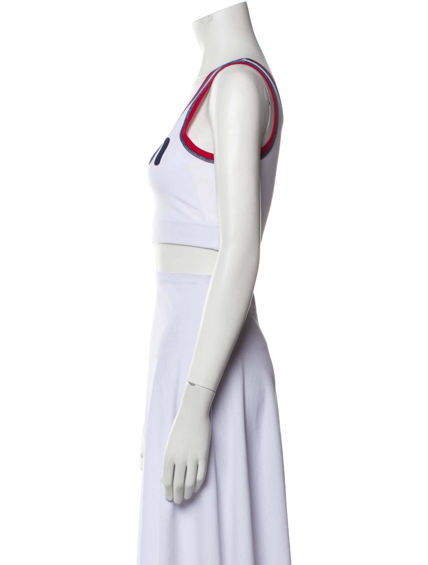 Fendi Graphic Print Scoop Neck Crop Top