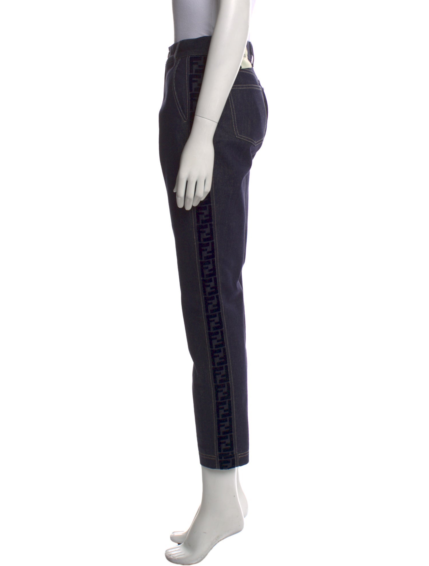 Fendi Mid-Rise Straight Leg Jeans