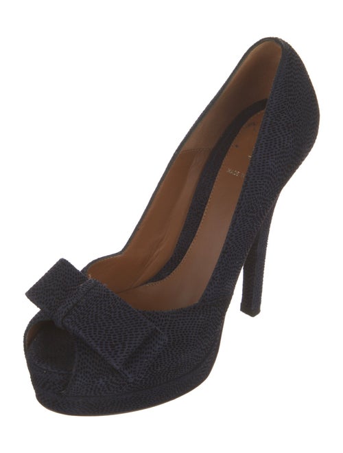 Fendi Suede Bow Accents Pumps