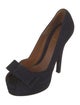 Fendi Suede Bow Accents Pumps