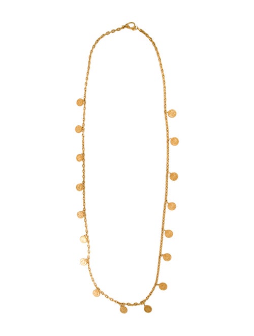 Fendi Vintage Janus Coin Station Necklace