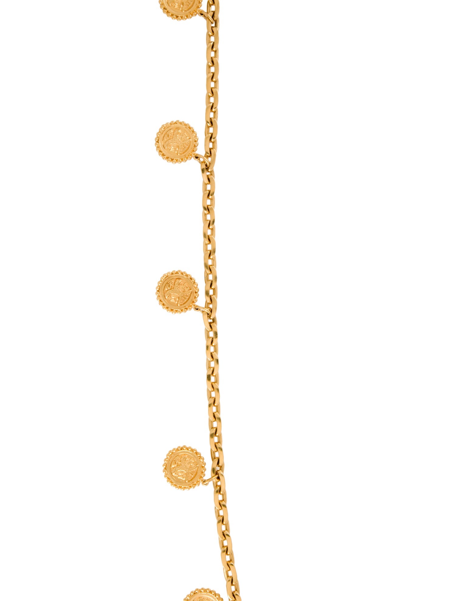Fendi Vintage Janus Coin Station Necklace