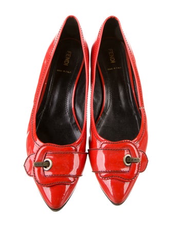 Fendi Patent Leather Ballet Flats