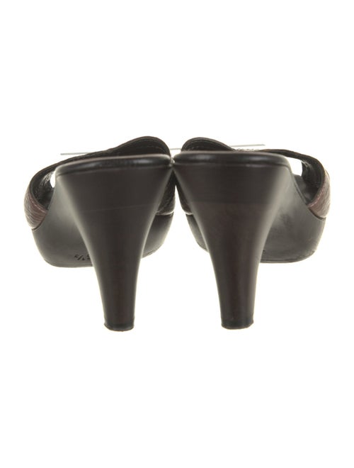 Fendi Leather Colorblock Pattern Slides