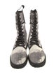 Fendi Canvas Printed Combat Boots