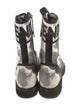 Fendi Canvas Printed Combat Boots