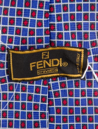 Fendi Patterned Silk Tie