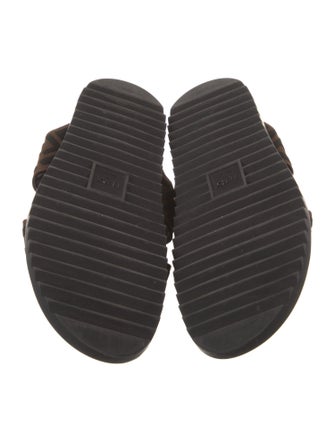 Fendi Zucca FF Logo Canvas Slides