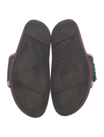 Fendi Leather Patterned Slides