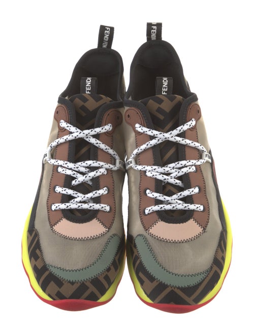 Fendi Printed Mesh Accents Chunky Sneakers