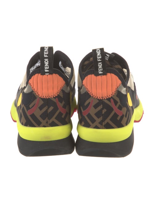 Fendi Printed Mesh Accents Chunky Sneakers