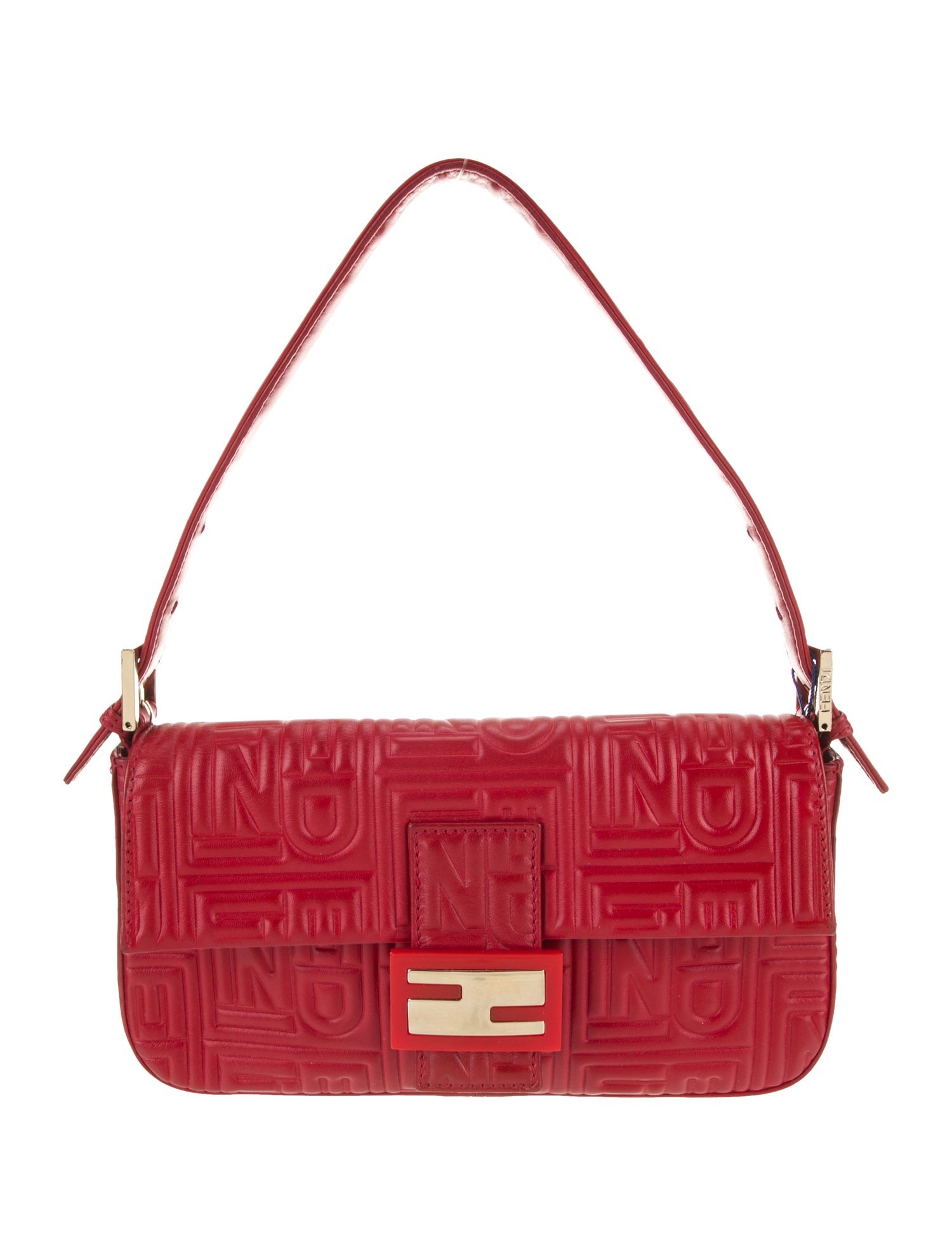 FENDI　ズッカ　エナメル　クリアベルト　ワイド　レッド　パテントレザー FENDI - FENDI ズッカ エナメル クリアベルト ワイド レッド パテント