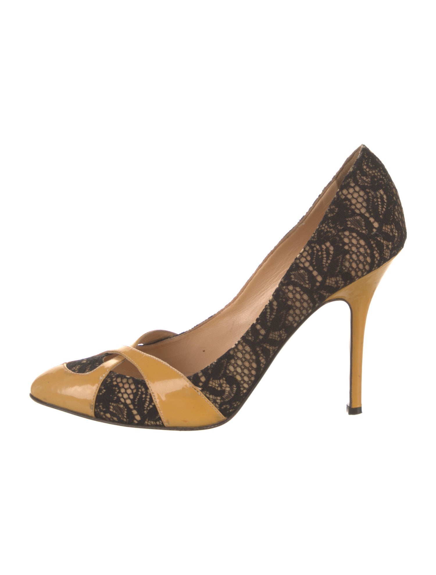 Fendi Lace Lace Pattern Pumps