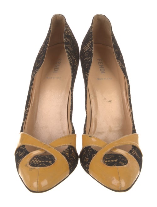 Fendi Lace Lace Pattern Pumps
