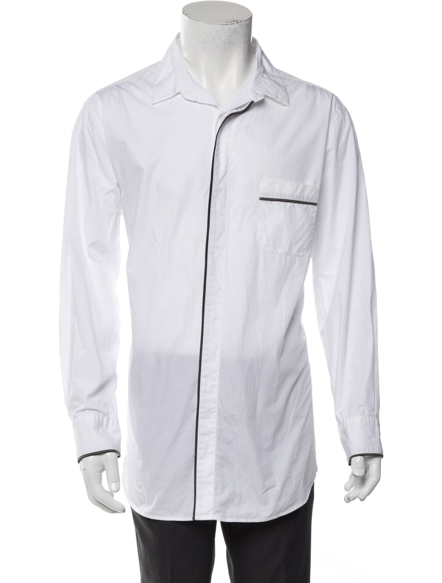 Fendi Zucca FF Logo Long Sleeve Dress Shirt