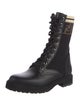 Fendi Zucca FF Logo Leather Combat Boots