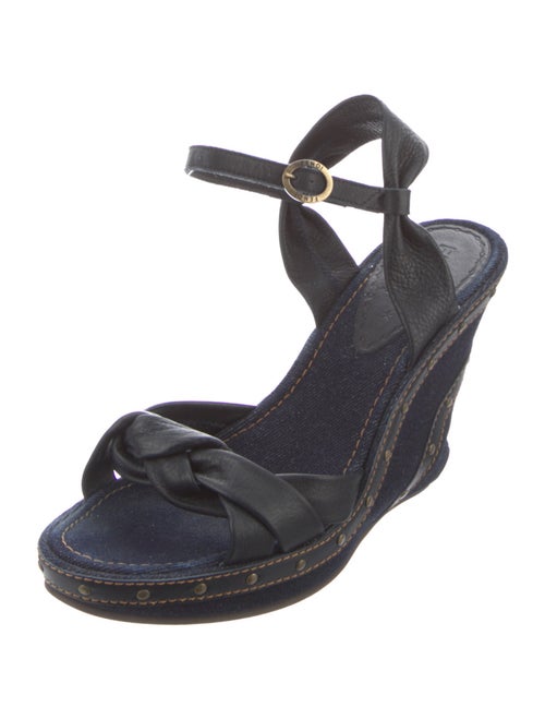 Fendi Denim Studded Accents Espadrilles